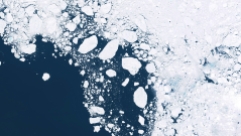 Glaciers,And,Ice,Melting,In,The,North,,Satellite,Image,Showing